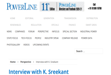 Interview with K. Sreekant - Power Line Magazine