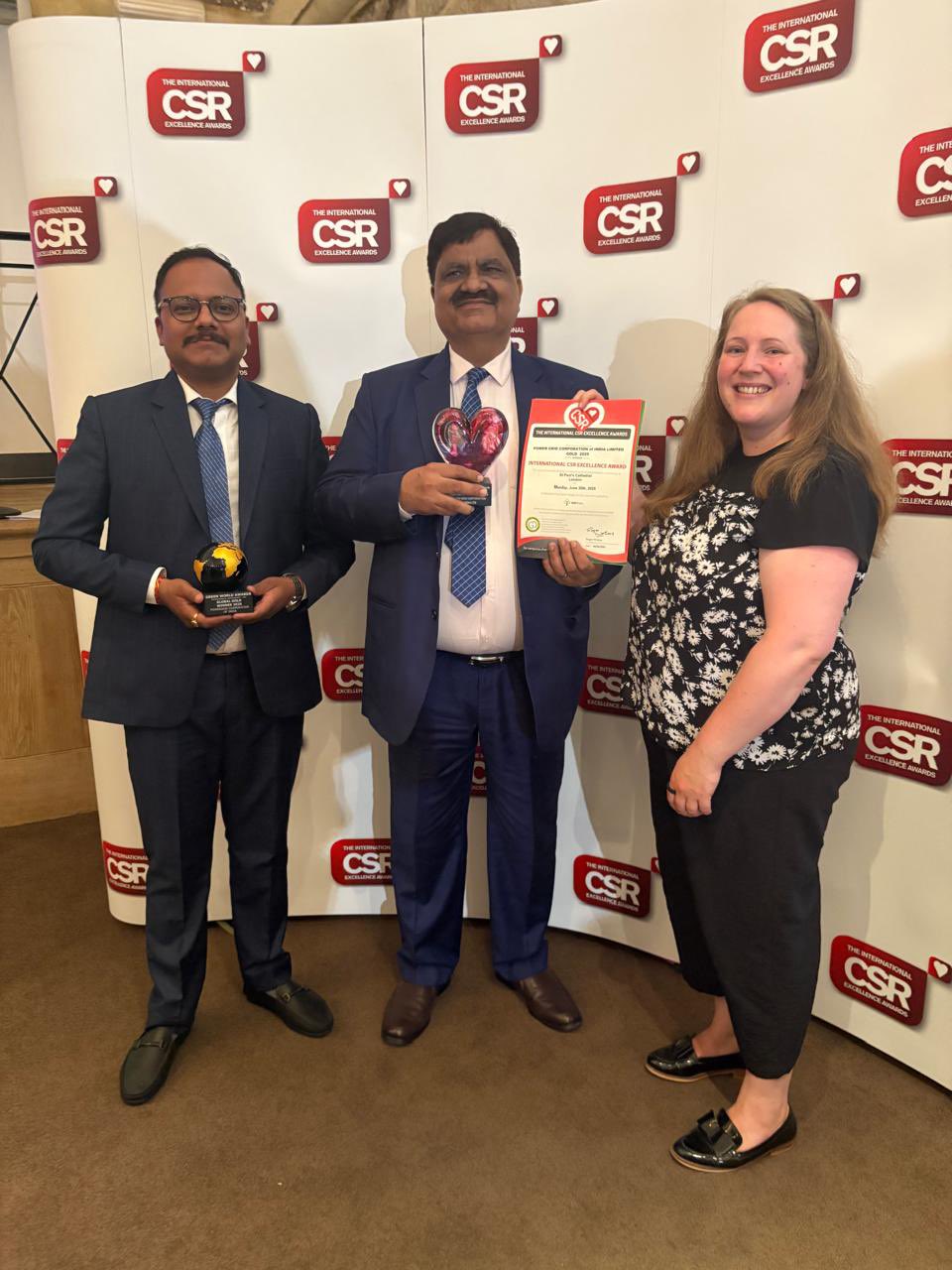 POWERGRID awarded with International CSR Excellence Gold Award