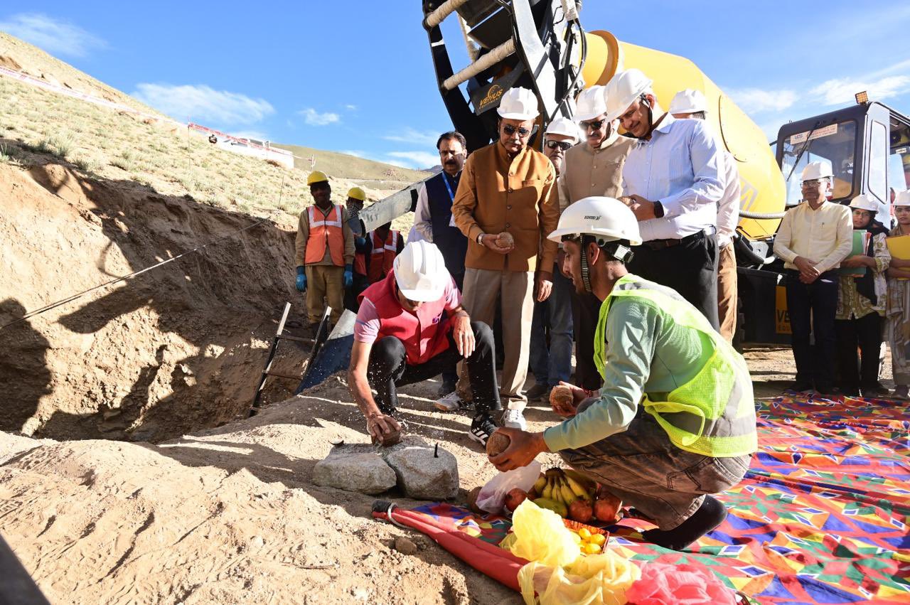 CMD kickstarts Tower foundation works of 66 kV D/C Kharu-Tangtse Transmission line 