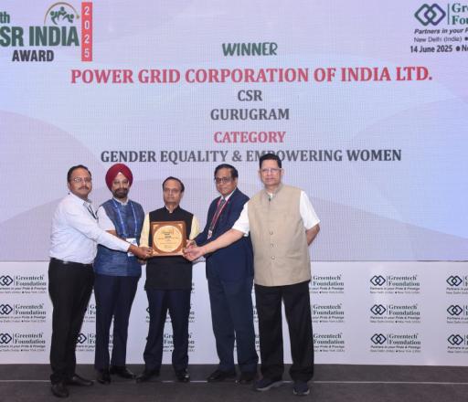 POWERGRID awarded with Greentech 11th CSR India Award 2025
