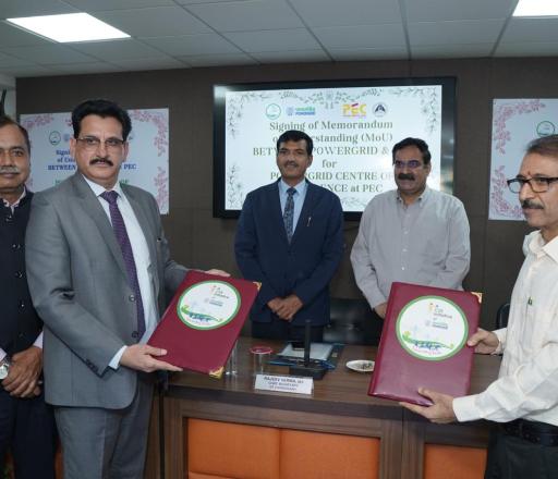 पावरग्रिड ने सीएसआर के तहत पावरग्रिड उत्कृष्टता केंद्र स्थापित करने हेतु पीईसी चंडीगढ़ के साथ समझौता ज्ञापन पर हस्ताक्षर किए